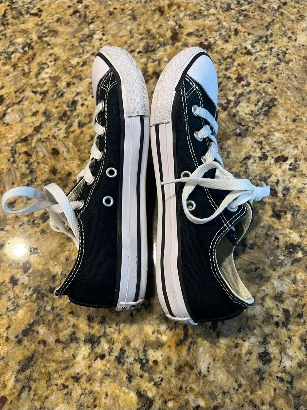 Converse Kids Low Top Sneakers in Black and White